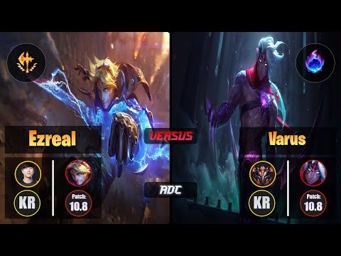 Ruler EZREAL (ADC) [Conqueror] VS VARUS - Grandmaster KR Patch 10.8