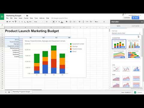 How to use the chart interface and additional formatting options in Google Sheets