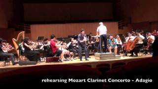 Adagio - Mozart Clarinet Concerto - rehearsal - Lorenzo Iosco Cl Solo - Pro Arte Orchestra Hong Kong