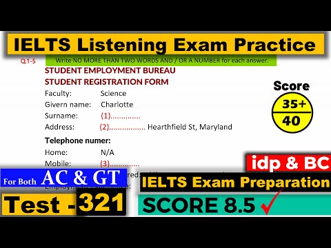 IELTS Listening Practice Test 2026 with Answers [Real Exam - 321 ]