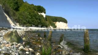 preview picture of video 'Stock Footage Europe Germany Baltic Sea Beach Rügen Island Chalk Cliffs Ostsee Kreidefelsen Travel'