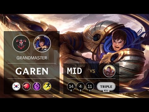 Garen Mid vs Jayce - 우르프rlder - KR Grandmaster Patch 9.8