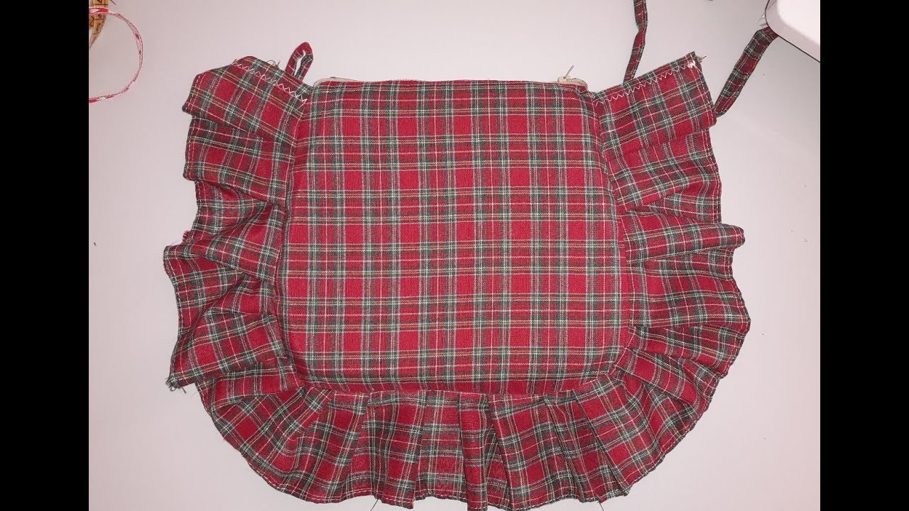 Cuscino per sedie cucina  con volant / Tutorial facile per principianti /cucito creativo