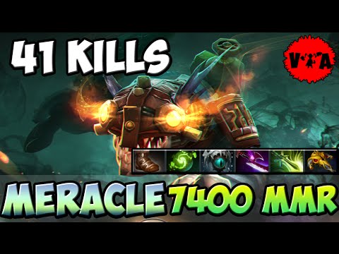 Dota 2 - Meracle 7400 MMR Plays Slark vol #1 - Ranked Match