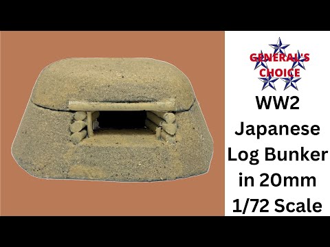 WW2 Japanese Log Bunker (1:72 Scale) | Cast Resin Model for Tabletop Gaming Dioramas