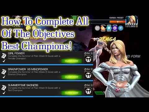 Summer Of Pain Week 8 Emma Frost! All Objectives Solo'ed | Marvel Contest Of Champions