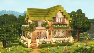 [Minecraft] 💚✨ Aesthetic Cottagecore House House Tutorial / Mizuno&#39;s 16 Craft Resource Pack