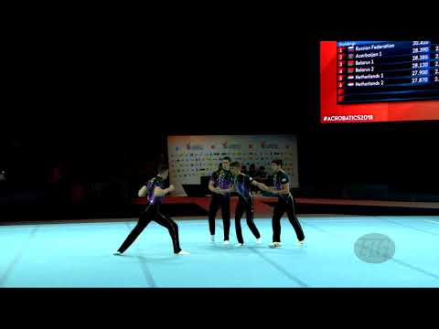 Israel (ISR) - 2018 Acrobatic Worlds, Antwerpen (BEL) - Balance  Men's Group