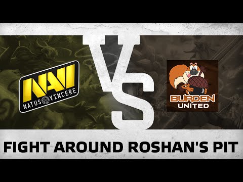 Fight around Roshan's pit by Na'Vi vs Burden United @ DHS 2015