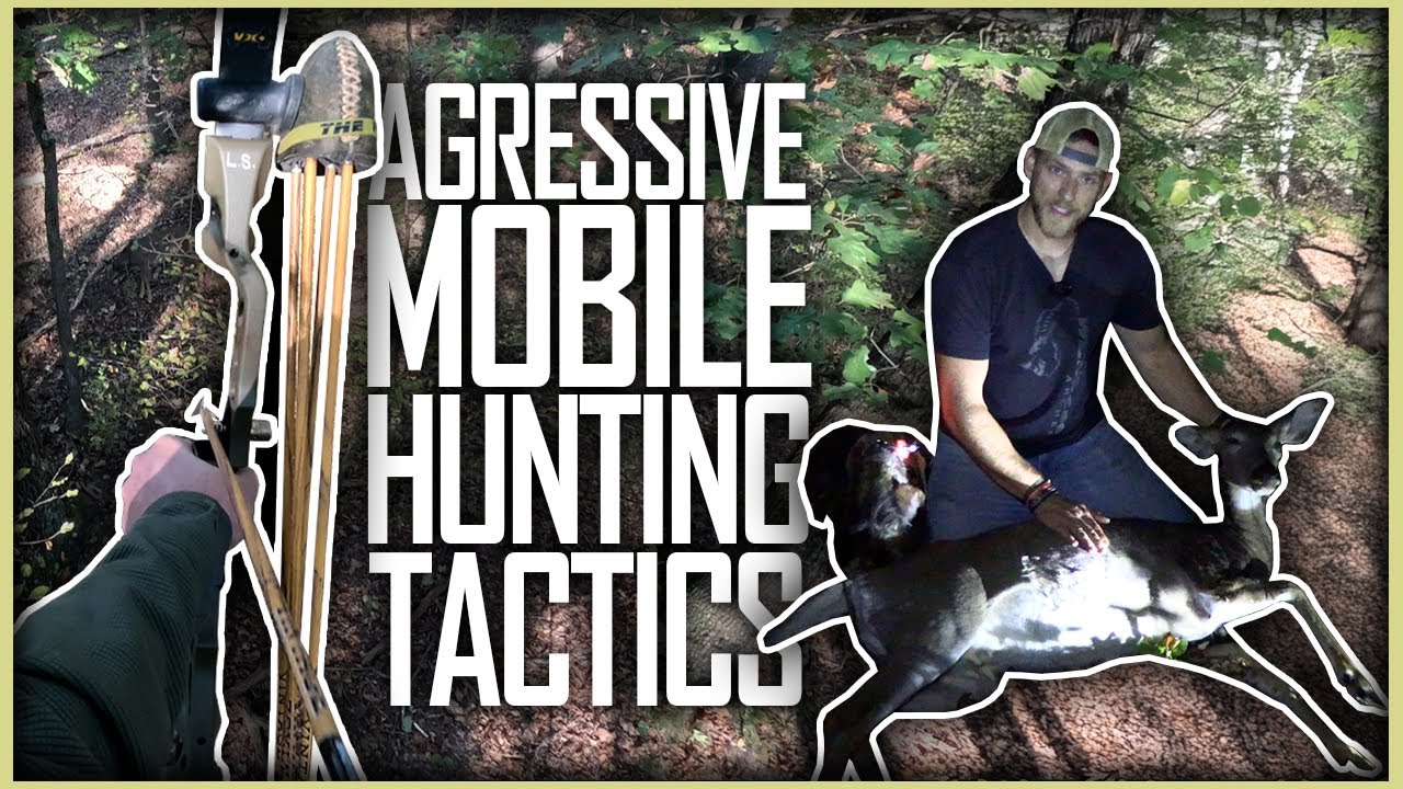 AGGRESSIVE MOBILE HUNTING WITH A RECURVE - DOE DOWN!!