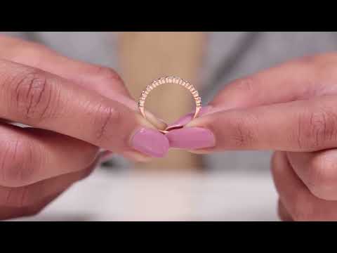 1/2 CT Diamond Half Eternity Ring in Bar Setting, Diamond Eternity Ring, April Birthstone Ring.