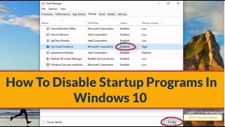 How To Disable Startup Programs In Windows 10🤔