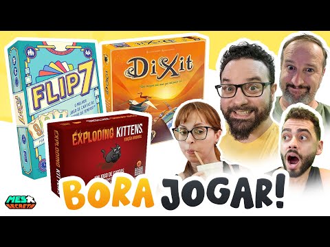 Bora jogar: DIXIT, FLIP 7 e EXPLODING KITTENS | Última Live 2025