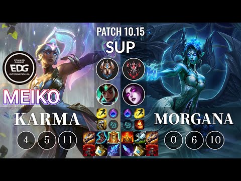 EDG Meiko Karma vs Morgana Sup - KR Patch 10.15