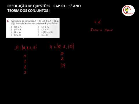 RESOLUÇÃO DE QUESTÕES - 1° ANO - TEORIA DOS CONJUNTOS I - 1ª PARTE