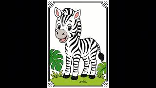 Jungle Animals Coloring Book for Kids Ages 3-8 | 30 Printable PDF Pages Preview