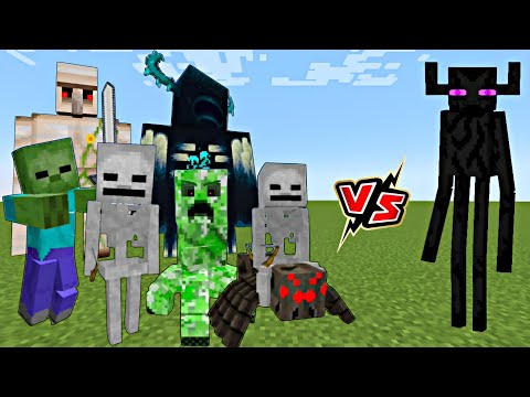 TITAN ENDERMAN (ENDER COLOSSUS) vs EVERY TITAN MOBS IN MINECRAFT - TITAN MOBS BATTLE