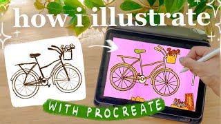 how I draw using procreate ☻ my process, brushes, and tips!