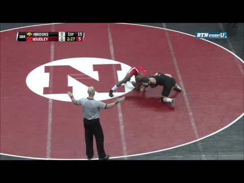 Iowa Hawkeyes at Nebraska Cornhuskers Wrestling: 184 Pounds - Brooks vs. Dudley