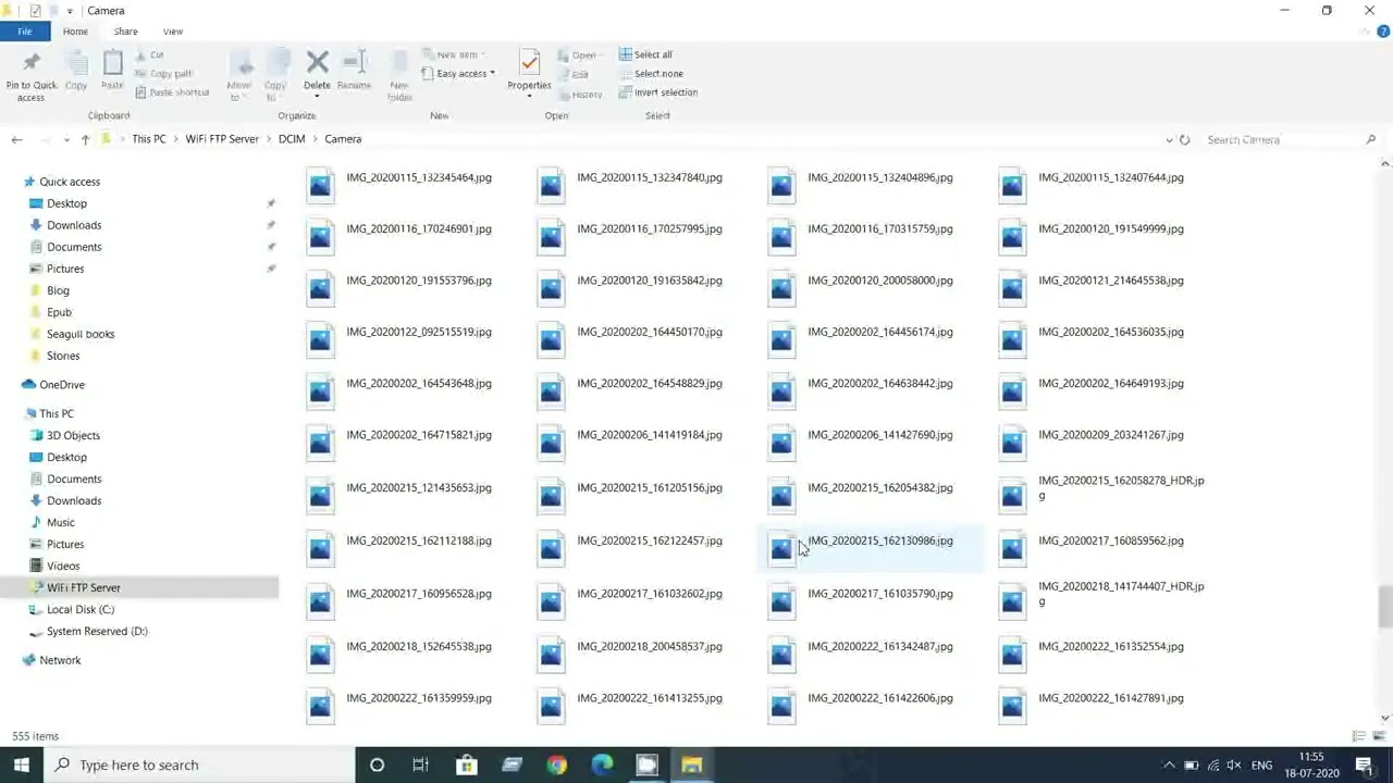 Access WiFi FTP Server from Windows 10 explorer and transfer files between PC and Android