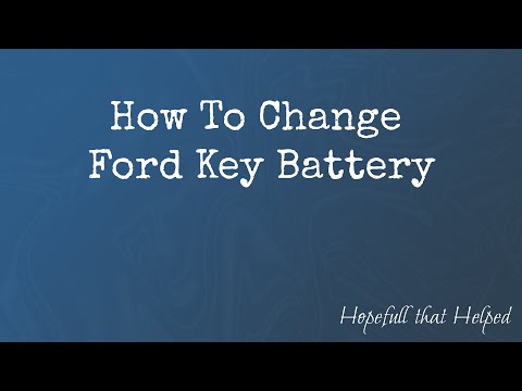 2017-2023 Ford Key Fob Battery Replacement