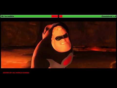 Mr. Incredible vs. Omnidroid v.8 with healthbars (Edited By @allworldgaming5117)