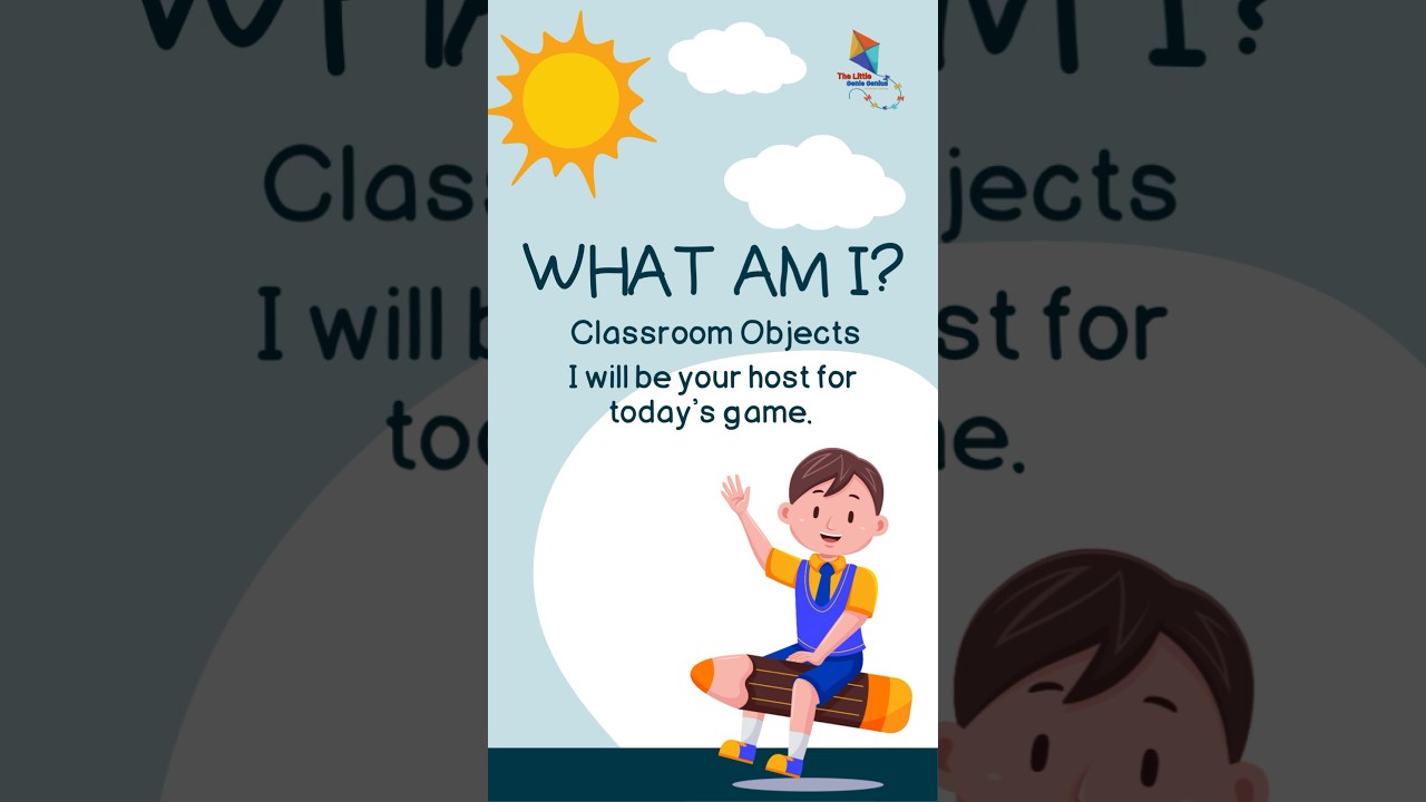 Let's play this game and learn about classroom objects. @thelittlegeniegenius #elearning #school