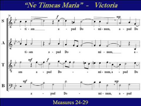 Victoria Ne Timeas Maria Soprano Score