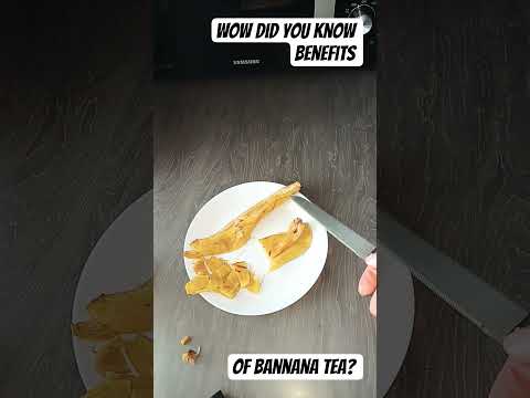 how to make bannana tea with peels ✔️ #pleasereadthedescription 🏠
