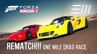 Forza Horizon 3: Hennessey Venom GT (w/clutch) vs. Koenigsegg REGERA REMATCH!!