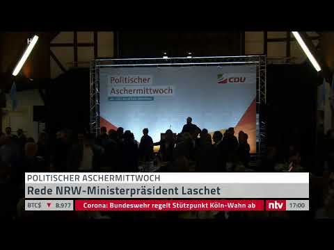Live: Politischer Aschermittwoch mit dem CDU-Vorsitzkandidaten Armin Laschet