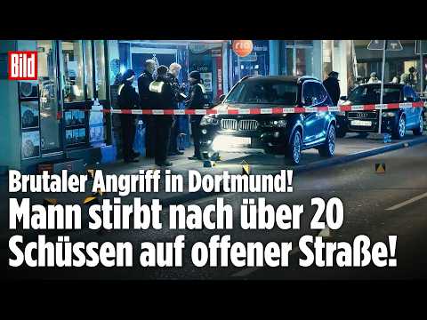 DORTMUND: Brutaler Angriff! Mann mit über 20 Schüssen auf offener Straße ermordet!