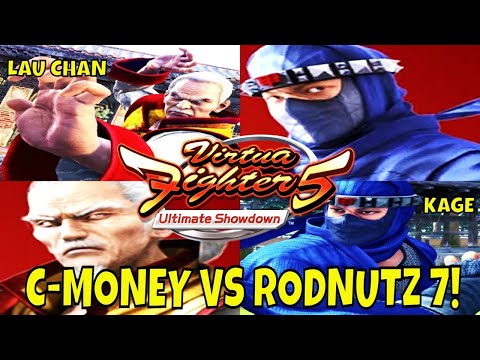 VF5US- C-MONEY VS RODNUTZ 7! (Virtua Fighter 5: Ultimate Showdown)- Lau Chan VS Kage Gameplay, FGC.