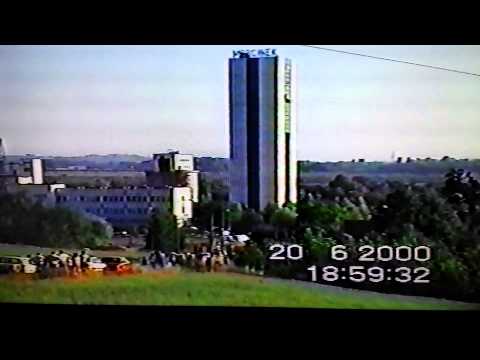 KWK "Morcinek" Kaczyce 20.06.2000 wysadzenie wieży szybu II