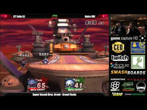 Super Smash Bros Brawl Grand Final CT ZeRo vs Nairo - Apex 2014 Tournament
