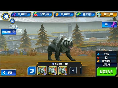UNLOCK X3 ARCTODUS MAX FULL LEVEL 40 | JURASSIC WORLD THE GAME