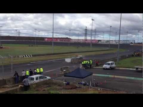 Rally Calder, ARC 2012, Aston Martin V8 Vantage Crash