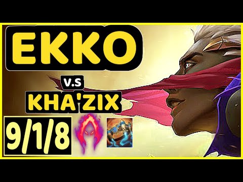 SKEANZ (EKKO) vs KHA'ZIX - 9/1/8 KDA JUNGLE CHALLENGER GAMEPLAY - EUW