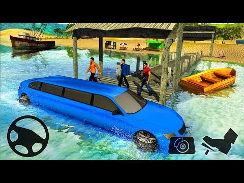 Beach Water Surfer Limousine Car Driving Simulator - Android Gameplay HD