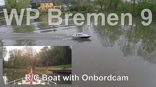preview picture of video 'WP Bremen 9 R/C Polizeistreckenboot mit Onbordcam Mycrocam'