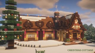 [マイクラ建築]おしゃれな村人交易所の作り方 クリスマスのファンタジー建築[Minecraft][tutorial][survival][villager trading hall]