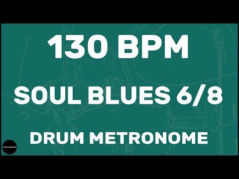 Soul Blues 6/8 | Drum Metronome Loop | 130 BPM