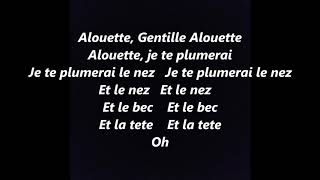 Download lagu ALOUETTE Gentille ALOUETTE FRENCH Canadian Lyrics ... mp3