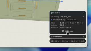 Editing a Kitchen Countertop with AI in Prompt2CAD