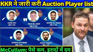 IPL 2021: List of All Players team KKR to bid in Mini Auction 2021 with 10.75cr Purse Money