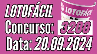 ???? Lotofácil de Hoje, LOTOFÁCIL de hoje 20/09, Resultado Lotofácil de hoje,