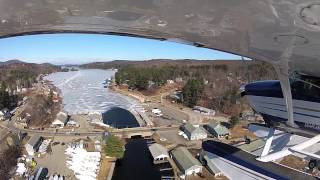 preview picture of video 'Cessna 206 Amphibian at the Alton Bay Ice Runway'