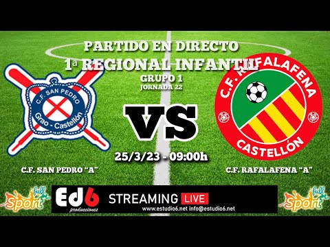 Fútbol Base: Partido 1ª Regional Infantil CF San Pedro «A» contra el CF Rafalafena «A» Jornada 22