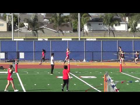 FSG 4x100 vs Rosary 3-6-14 - Los Alamitos Girls