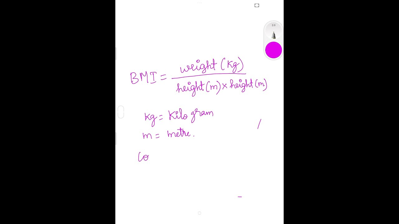 Body Mass Index formula | BMI for Adult